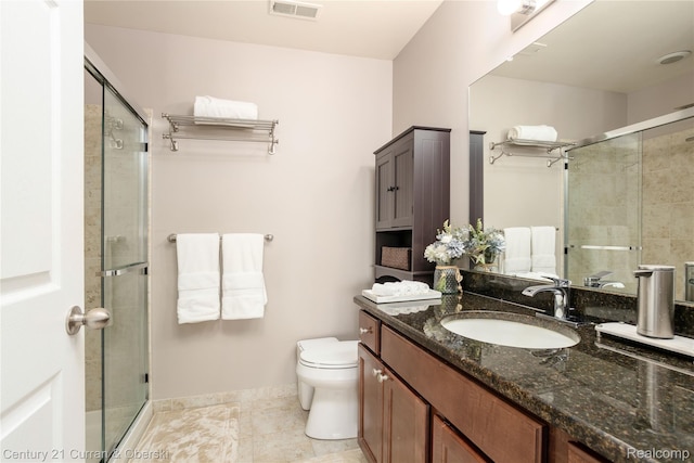 29611 Fox Run Cir, Warren, MI 48092 - bathroom featuring vanity, a shower stall, and tile patterned flooring