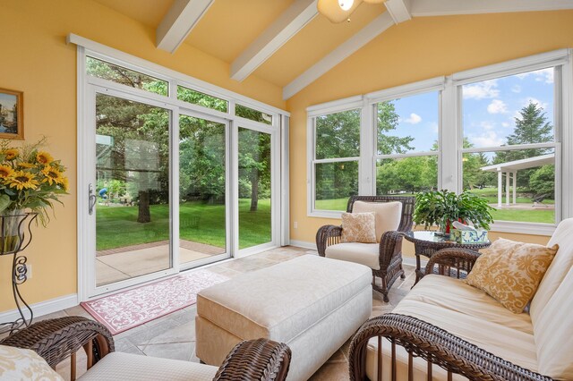 6380 Mcgillicuddy Ln, Portage, MI 49024 - sunroom / solarium with baseboards and ceiling fan