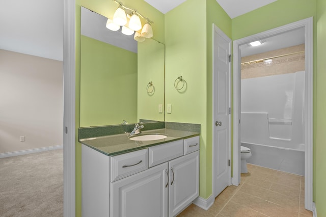 6380 Mcgillicuddy Ln, Portage, MI 49024 - bathroom featuring vanity, tub / shower combination, and tile patterned floors