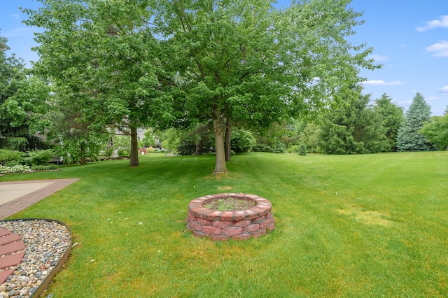 6380 Mcgillicuddy Ln, Portage, MI 49024 - view of green lawn with view of wooded area