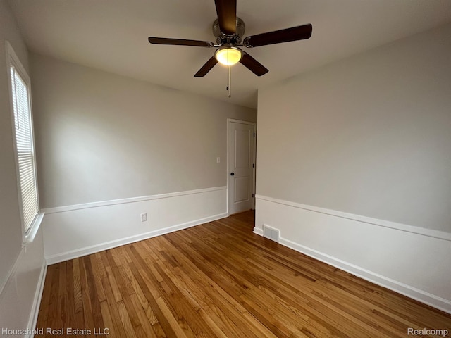 14722 Lydia Ave, Eastpointe, MI 48021 - spare room featuring wood finished floors and ceiling fan