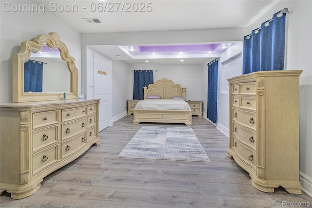 3901 Westpoint St, Dearborn Heights, MI 48125 - bedroom with a raised ceiling, wood finished floors, and recessed lighting