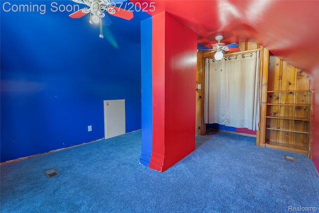 3901 Westpoint St, Dearborn Heights, MI 48125 - carpeted spare room with a ceiling fan and lofted ceiling