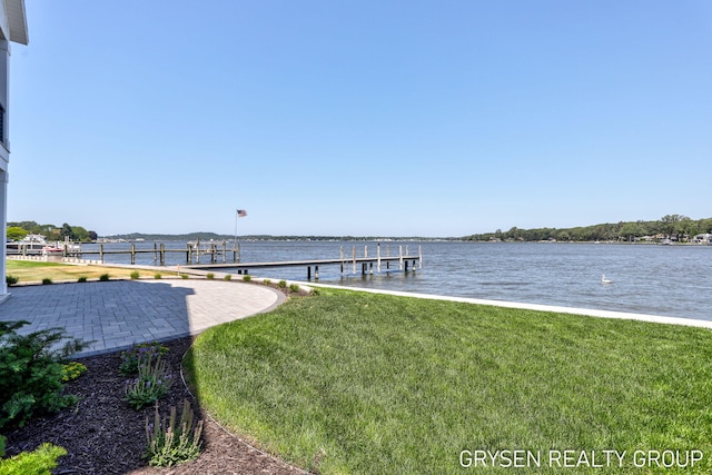 1351 Bayview Dr, Holland, MI 49423 - dock with a yard and a water view