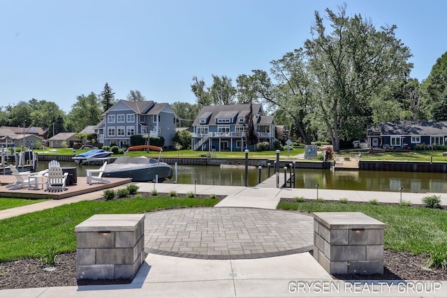 1351 Bayview Dr, Holland, MI 49423 - surrounding community with a water view, a residential view, and a dock
