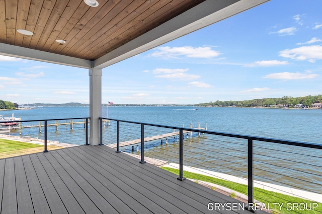 1351 Bayview Dr, Holland, MI 49423 - dock featuring a water view and a balcony