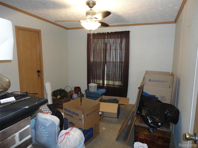 29269 Hidden River Dr, Gibraltar, MI 48173 - storage room with ceiling fan