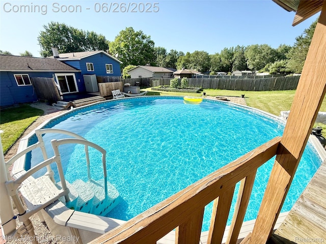 8588 Tim Tam Trl, Flushing, MI 48433 - view of swimming pool featuring a fenced backyard