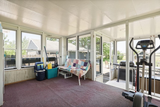 5255 E Holland Rd, Saginaw, MI 48601 - sunroom / solarium featuring lofted ceiling