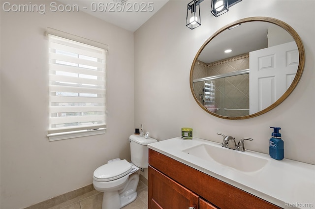 21958 Hartford Way, Macomb, MI 48042 - bathroom with tile patterned floors, vanity, and tiled shower