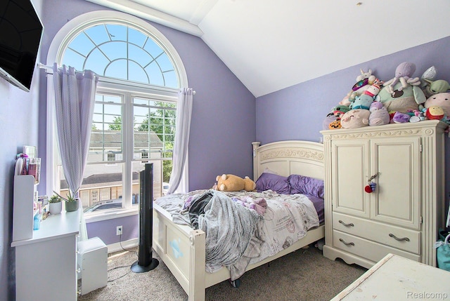 7471 Brewer Rd, Flint, MI 48507 - bedroom with lofted ceiling and carpet floors