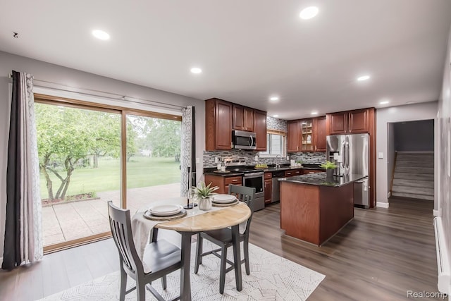 4290 Frostwood, Troy, MI 48098 - dining area with wood finished floors, recessed lighting, and stairway