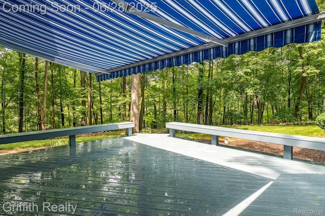 8123 Baypointe Dr, Brighton, MI 48114 - deck featuring a view of trees