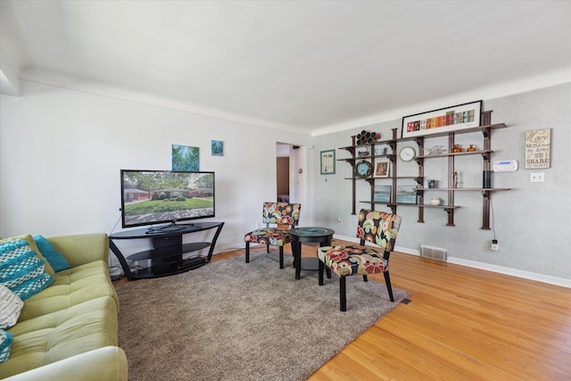 13210 Tecumseh Ave, Redford, MI 48239 - living area featuring wood finished floors and baseboards
