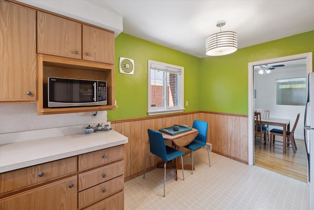 13210 Tecumseh Ave, Redford, MI 48239 - dining space featuring wainscoting and wood walls