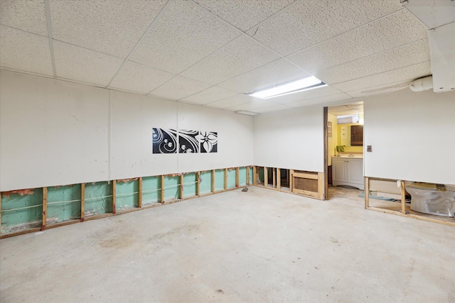 13210 Tecumseh Ave, Redford, MI 48239 - below grade area featuring a paneled ceiling