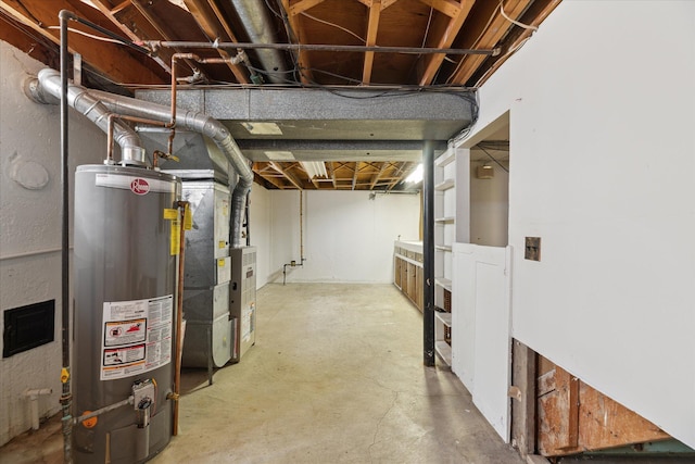 13210 Tecumseh Ave, Redford, MI 48239 - unfinished basement with water heater and heating unit