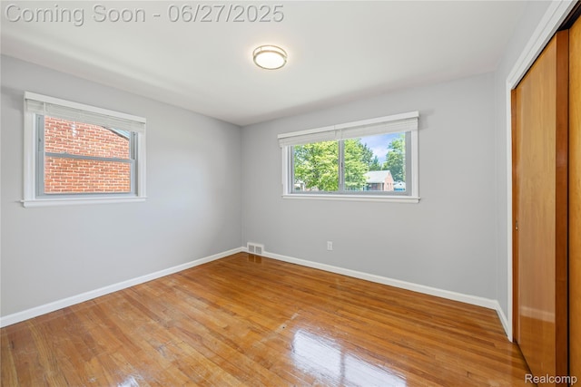 17381 Lennane, Redford, MI 48240 - unfurnished bedroom featuring a closet and light wood-style flooring
