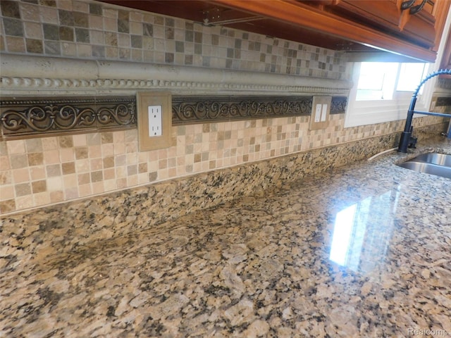 41431 Tarragon Dr, Sterling Heights, MI 48314 - kitchen view of tasteful backsplash and light stone counters