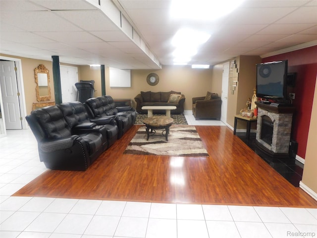 41431 Tarragon Dr, Sterling Heights, MI 48314 - living room with wood finished floors and baseboards