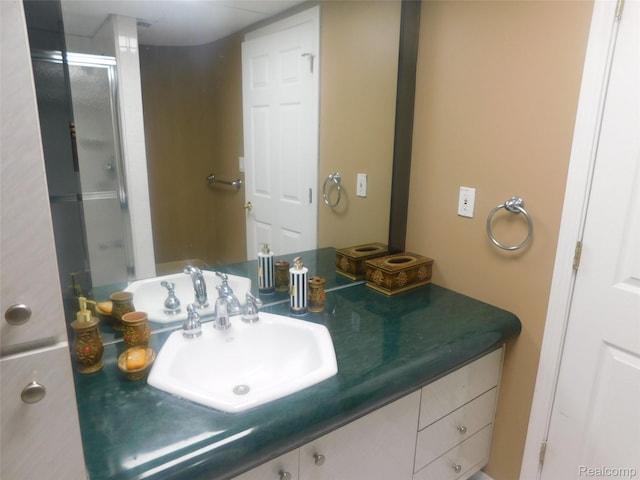 41431 Tarragon Dr, Sterling Heights, MI 48314 - full bathroom with vanity and a shower with door