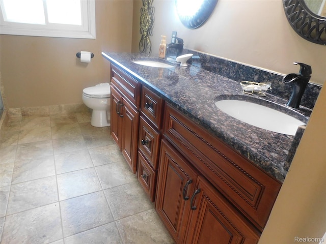 41431 Tarragon Dr, Sterling Heights, MI 48314 - bathroom with double vanity and tile patterned floors