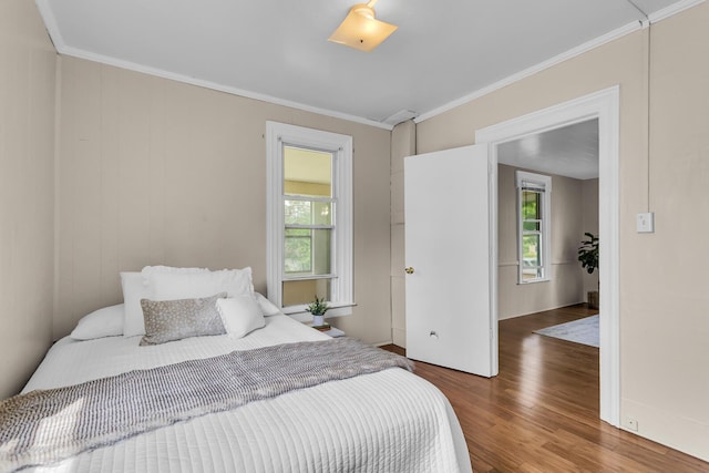 123 Fairview St, Hanover, MI 49241 - bedroom featuring wood finished floors, multiple windows, and ornamental molding