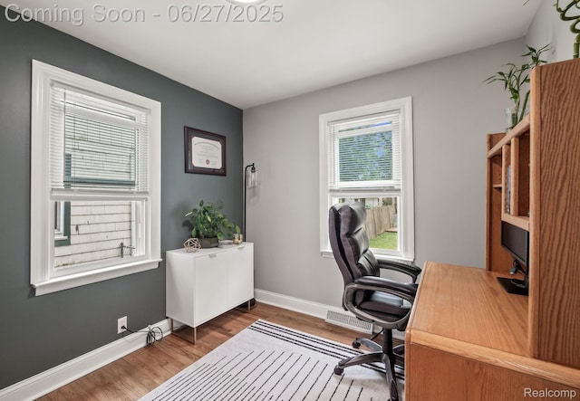 94 S Tilden Ave, Waterford, MI 48328 - home office featuring wood finished floors and baseboards