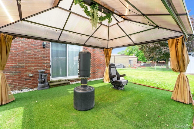 14717 Dane Ct, Sterling Heights, MI 48312 - view of yard featuring a gazebo