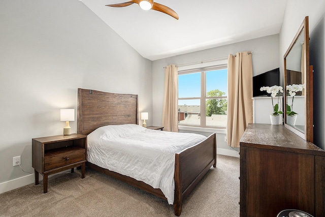 2005 Celadon Dr NE Unit 12, Grand Rapids, MI 49525 - bedroom with carpet, lofted ceiling, and ceiling fan