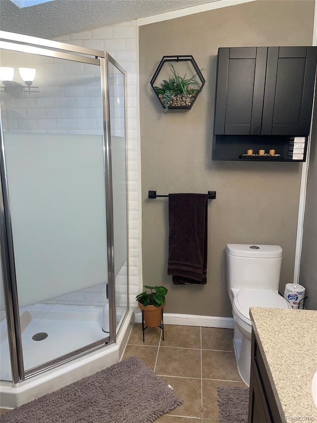 43251 Bonaparte, Sterling Heights, MI 48314 - bathroom with vanity, tile patterned floors, and a shower stall