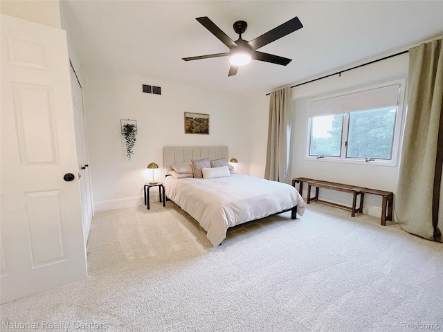 5403 Lenard Cir, Howell, MI 48843 - bedroom featuring light colored carpet and ceiling fan