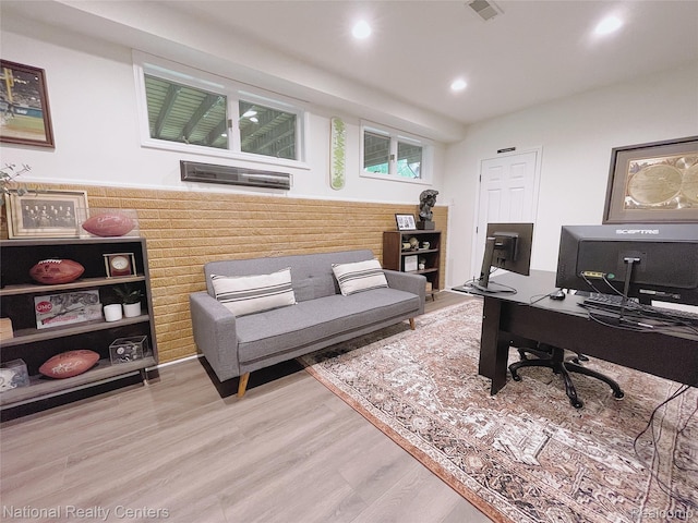 5403 Lenard Cir, Howell, MI 48843 - office area with recessed lighting and light wood-style flooring