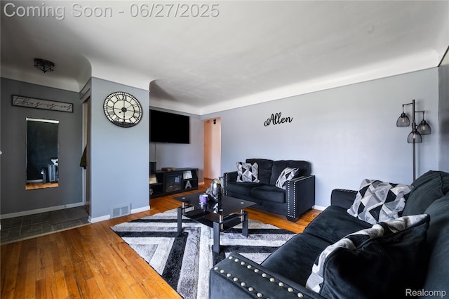 24585 Johnston Ave, Eastpointe, MI 48021 - living area with hardwood / wood-style floors and baseboards