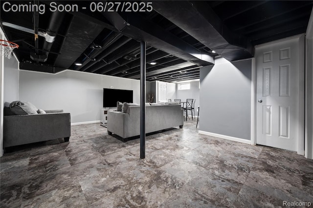 24585 Johnston Ave, Eastpointe, MI 48021 - living room featuring baseboards