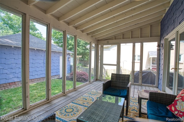 904 Michigan Ave, East Lansing, MI 48823 - sunroom with lofted ceiling and healthy amount of natural light