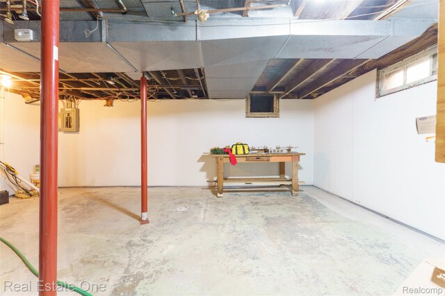 904 Michigan Ave, East Lansing, MI 48823 - unfinished below grade area with electric panel