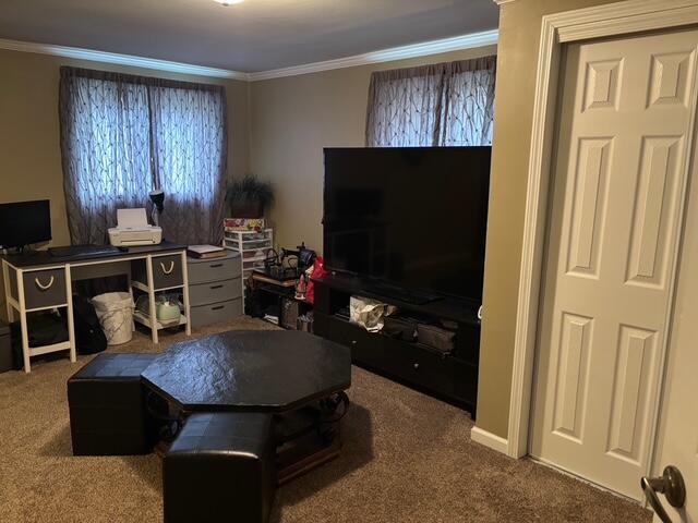 137 Apperson Rd, Battle Creek, MI 49015 - carpeted home office featuring ornamental molding
