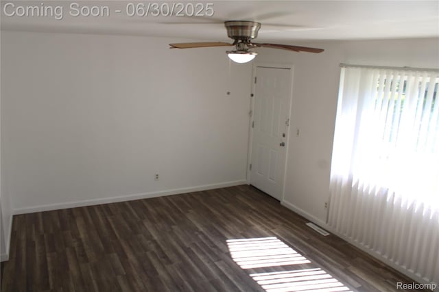 4901 Alpha Way, Flint, MI 48506 - unfurnished room featuring ceiling fan and wood finished floors