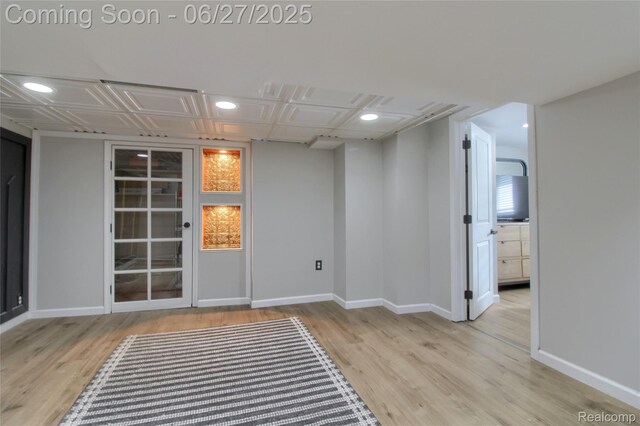2371 Allard Ave, Grosse Pointe Woods, MI 48236 - unfurnished room with wood finished floors and recessed lighting