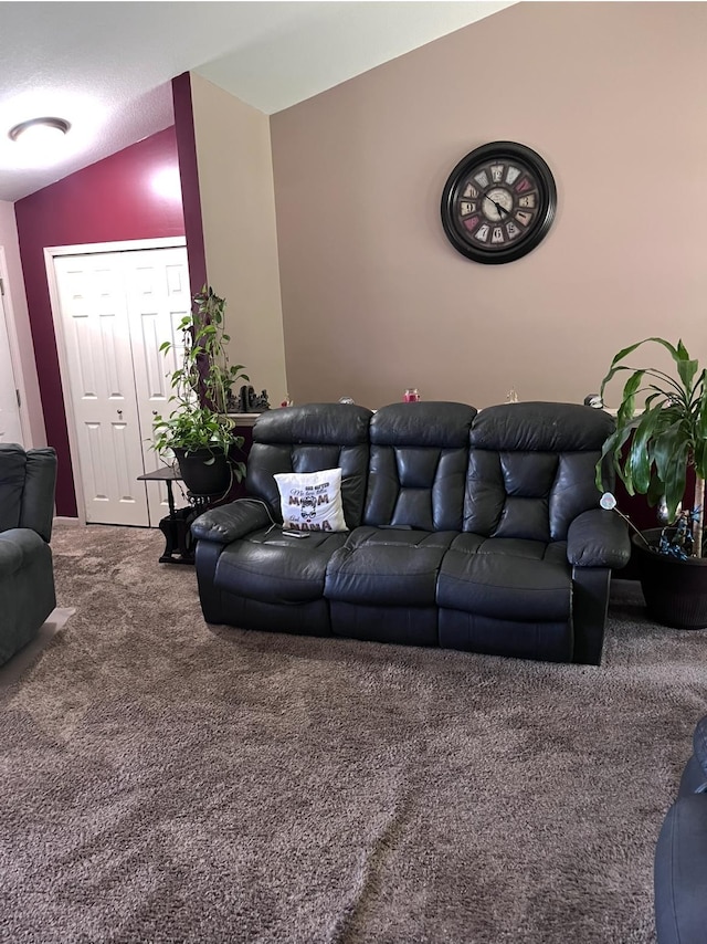 5344 Wheat Way Ave, Swartz Creek, MI 48473 - carpeted living room with vaulted ceiling