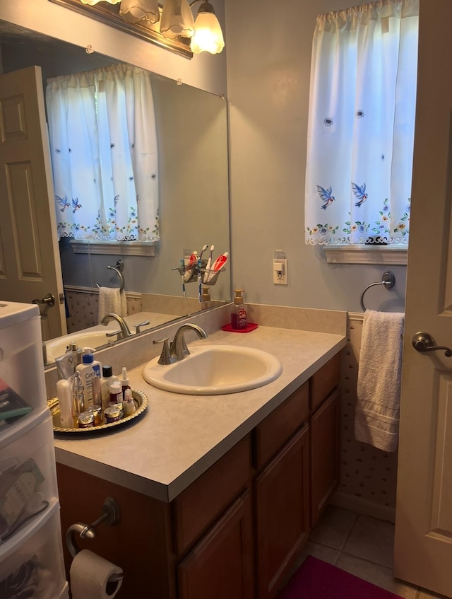 5344 Wheat Way Ave, Swartz Creek, MI 48473 - bathroom featuring vanity and tile patterned floors
