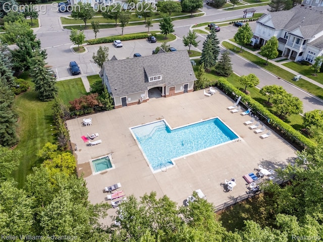 3201 Addington Dr, Commerce Twp, MI 48390 - drone / aerial view of a pool
