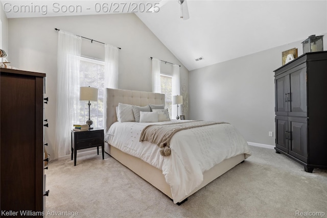 3201 Addington Dr, Commerce Twp, MI 48390 - bedroom with light carpet and high vaulted ceiling