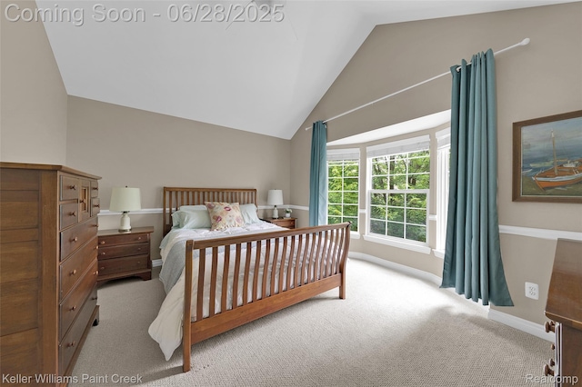 6014 Windemere Ln, Shelby Twp, MI 48316 - bedroom with vaulted ceiling and carpet