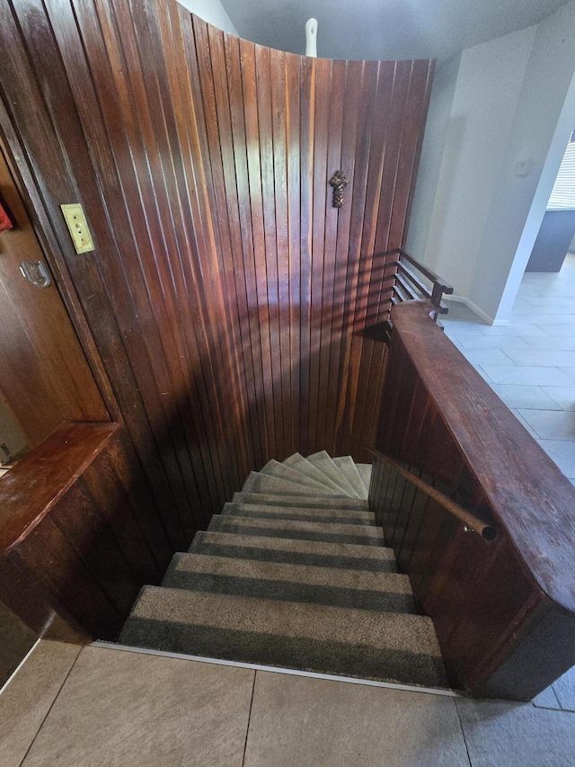 9361 W Parkway St, Detroit, MI 48239 - stairs with baseboards