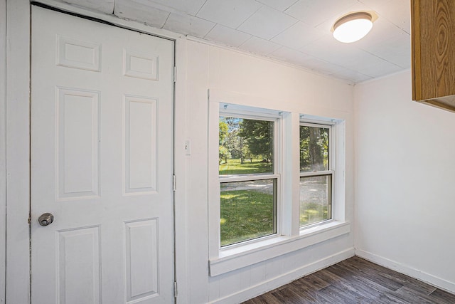 204 W Clay St, Sherwood, MI 49089 - interior space with dark wood-type flooring and baseboards