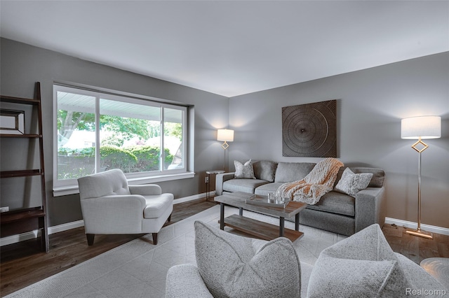 6848 Chadwick Dr, Canton, MI 48187 - living room with baseboards and wood finished floors