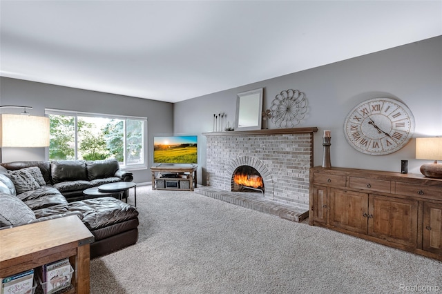 6848 Chadwick Dr, Canton, MI 48187 - carpeted living area with a fireplace