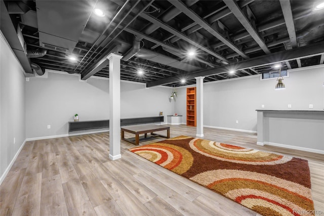 1249 Lasalle Rd, Canton, MI 48187 - finished below grade area featuring wood finished floors and baseboards